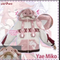 Uwowo Genshin Impact Fanart Yae Miko Casual Coat Moveable Fox Ears Cozy Jacket Cospaly -Uwowocosplay Shop 055DEB3A DCE2 4262 A03B D3C190FB7357