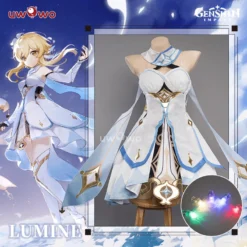 Uwowo Genshin Impact Lumine Traveler LED Female Lumine Cosplay Costumes