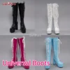 Uwowo Cosplay Shoes Universal Shoes Boots Black Blue White Rose High Tube Boots