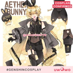Exclusive Authorization Uwowo Genshin Impact Fanart Aether Bunny Suit Canon Outfit Cosplay Traveler Kong Costume -Uwowocosplay Shop 1 2 e9e8a376 5ae1 46eb 87d4 4825b2e146c2
