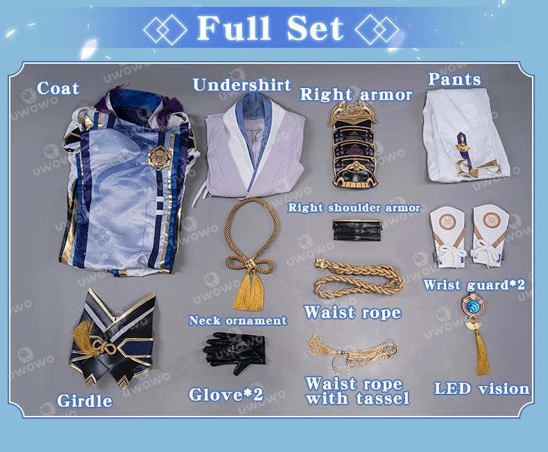 Uwowo Genshin Impact Kamisato Ayato Male Cosplay Inazuma Costume 8 Uwowo Genshin Impact Kamisato Ayato Male Cosplay Inazuma Costume - Image 6