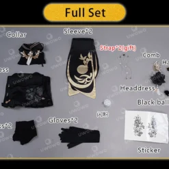 Uwowo Game Azur Lane Chenhai Black Chinese Dress Sexy Cosplay Costume -Uwowocosplay Shop 15 350cb0aa f862 4015 b4d6 1a7528490750