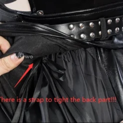 Uwowo Anime/Manga Chobits Freya Black Devil Gothic Lolita Leather Dress Cosplay Costumes -Uwowocosplay Shop 1678443118071