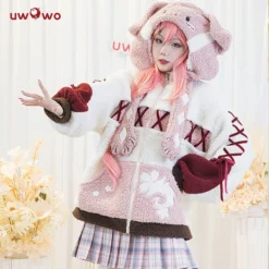 Uwowo Genshin Impact Fanart Yae Miko Casual Coat Moveable Fox Ears Cozy Jacket Cospaly