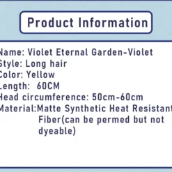 Uwowo Anime Violet Evergarden Cosplay Wig Violet Wig Yellow Long Hair -Uwowocosplay Shop 1 02 e5080409 49e4 4745 b2dc 68f5299f6674