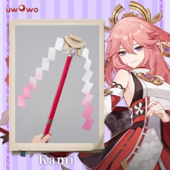 Uwowo Game Genshin Impact Yae Miko Cosplay Props Kami Gohei Wand Yae Miko Weapon