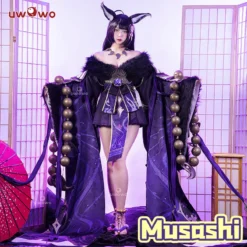 Uwowo Game Azur Lane IJN Musashi Kimono Fox Cosplay Costume