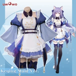 Exclusive Authorization Uwowo Game Genshin Impact Fanart Keqing Maid Ver Cosplay Costume