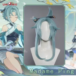 Uwowo Genshin Impact Madame Ping Liyue Adepti Adeptus Cosplay Wig