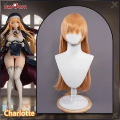 Uwowo Original Character Charlotte Figure Nun 18+ Cosplay Wig 70cm Orange Hair