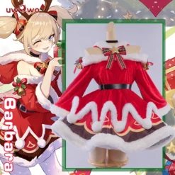 Uwowo Game Genshin Impact Christmas Holiday Barbara Cosplay Costume