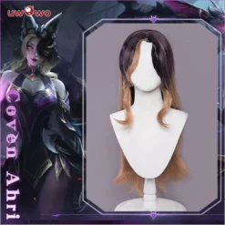 Uwowo Game League Of Legends Coven Ahri Cosplay Wig 75cm Purple Linen Hair