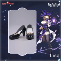 Uwowo Game Genshin Impact Cosplay Lisa Witch Of Purple Rose The Librarian Cosplay Shoes