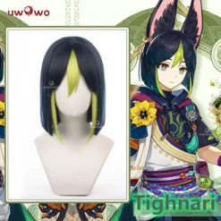 Uwowo Genshin Impact: Tighnari Cosplay Wig Man Wig Short Hair