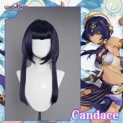 Uwowo Genshin Impact Wig Candace Wig Golden Vow Sumeru Hydro Female Cosplay Wig