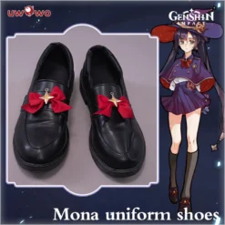 Genshin Impact Fanart Wizarding School Uniform Mona Cosplay Shoes