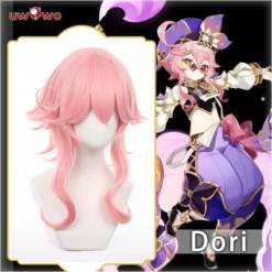 Uwowo Genshin Impact: Dori Loli Sumeru Merchant Electro Cosplay Wig Dori Wig