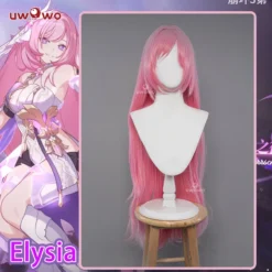 Uwowo Game Honkai Impact 3: Elysia Cosplay Wig Pink Long Hair