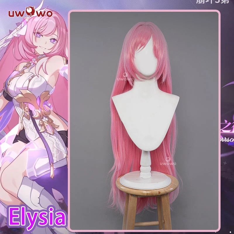 Uwowo Game Honkai Impact 3: Elysia Cosplay Wig Pink Long Hair 3 Uwowo Game Honkai Impact 3: Elysia Cosplay Wig Pink Long Hair