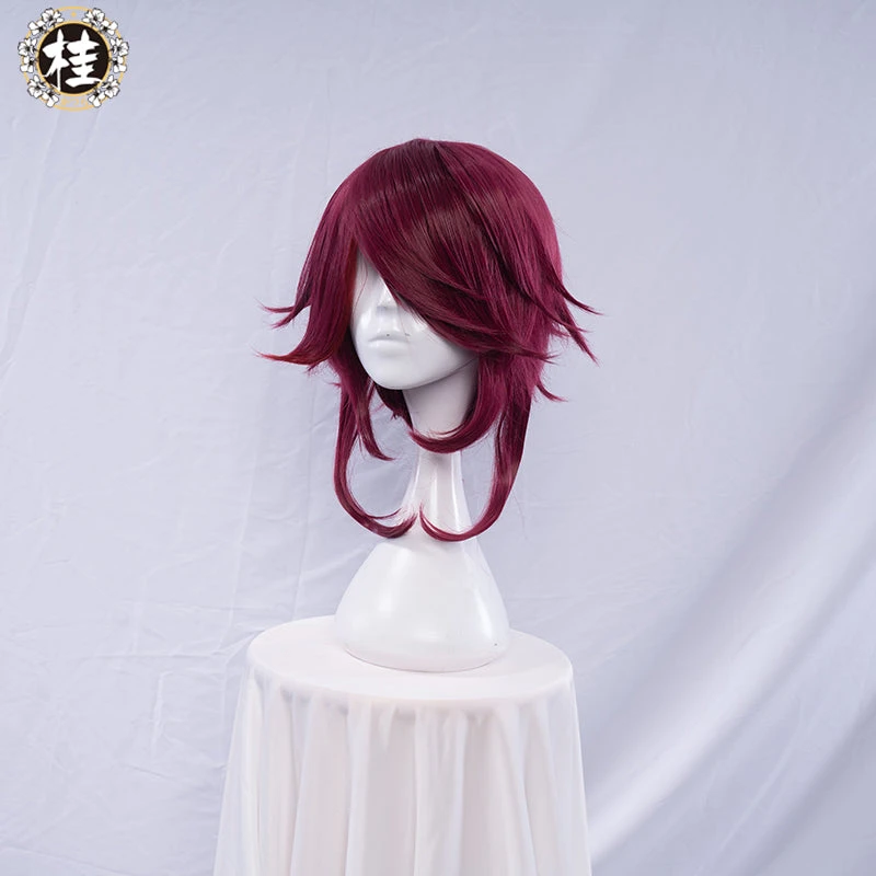 Uwowo Game Genshin Impact Rosaria Cosplay Wig 35cm Red Wine Short Hair 6 Uwowo Game Genshin Impact Rosaria Cosplay Wig 35cm Red Wine Short Hair - Image 4