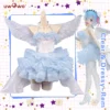 Uwowo Re:Zero Starting Life In Another World Clear & Dressy-Rem Cosplay Costume Cute Angel Cosplay Dress