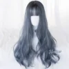 Hengji Lolita Wig Witch Grey And Blue 71cm Long Curly Hair Synthetic Heat Resistant Fiber -Uwowocosplay Shop 20191212 120627 023