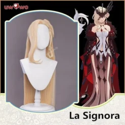 Uwowo Game Genshin Impact Cosplay Wig Fatui Cosplay Wig La Signora Wig