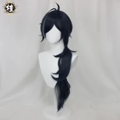 UWOWO Game Genshin Impact Kaeya Cosplay Wig 80cm Dark Blue Highlights Long Hair Heat Resistant Cosplay Wig -Uwowocosplay Shop 2 1398f719 4a4d 4843 8db6 8d2669cb5599