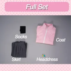UWOWO Gotou Hitori Cosplay Costume Bocchi The Rock Gotou Hitori Cosplay Suit JK Uniform Skirt Pink Jacket Full Outfit -Uwowocosplay Shop 2 14