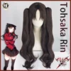 UWOWO Fate Grand Order Tohsaka Rin Ishtar Cosplay Wig 80cm Long Brown Double Tail Hair
