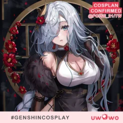Uwowo Genshin Impact Fanart: Shenhe Qipao Chinese Dress Fur Cosplay Costumes -Uwowocosplay Shop 2 253cc5b0 094c 42ac beb2 3ddefd66c713