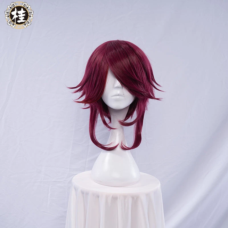 Uwowo Game Genshin Impact Rosaria Cosplay Wig 35cm Red Wine Short Hair 4 Uwowo Game Genshin Impact Rosaria Cosplay Wig 35cm Red Wine Short Hair - Image 2