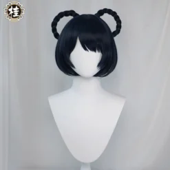 Uwowo Game Genshin Impact Xiangling Exquisite Delicacy Cosplay Wig Chef De Cuisine 30cm Dark Blue Short Hair -Uwowocosplay Shop 2 7307c59d e0f5 41d9 95ce c704dfad7e8c