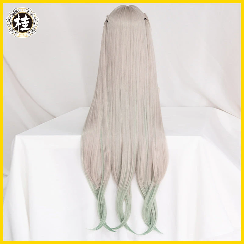 UWOWO Toilet-Bound Hanako-kun/Jibaku Shounen Hanako-kun Yashiro Nene Cosplay Wig 90cm Long Wavy Ivory Green Gradient Hair 5 UWOWO Toilet-Bound Hanako-kun/Jibaku Shounen Hanako-kun Yashiro Nene Cosplay Wig 90cm Long Wavy Ivory Green Gradient Hair - Image 3