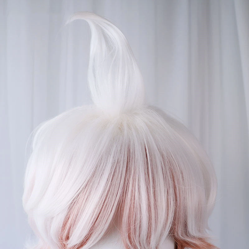 Uwowo Danganronpa Nagito Komaeda Cosplay Wig The Ultimate Lucky Student 30cm White Brown Orange Gradient Short Hair 6 Uwowo Danganronpa Nagito Komaeda Cosplay Wig The Ultimate Lucky Student 30cm White Brown Orange Gradient Short Hair - Image 4
