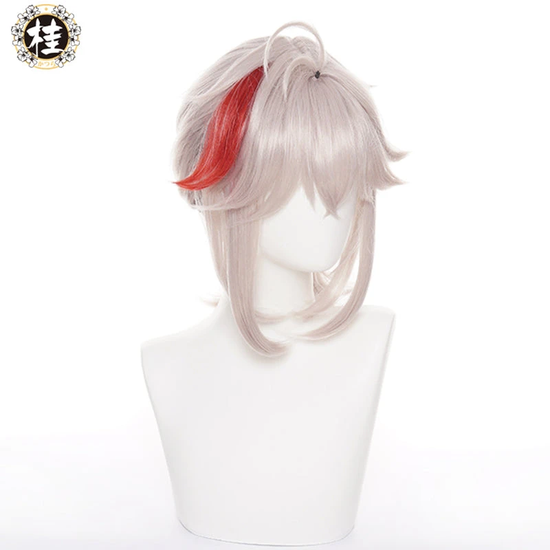 Uwowo Game Genshin Impact Kaedehara Kazuha Cosplay Wig 40cm Gray Short Hair 4 Uwowo Game Genshin Impact Kaedehara Kazuha Cosplay Wig 40cm Gray Short Hair - Image 2