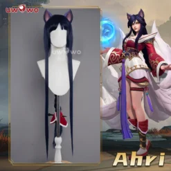 Uwowo League Of Legends/LOL: Ahri Champion Nine Tailed Fox Wild Rift WR ASU Cosplay Wig Long Hair