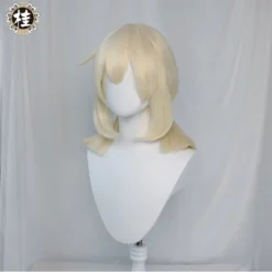 Uwowo Game Genshin Impact Klee Fleeing Sunlight Cosplay Wig Spark Knight Red Burny Girl 40cm Cream Gold Twin Tail Hair -Uwowocosplay Shop 33 1