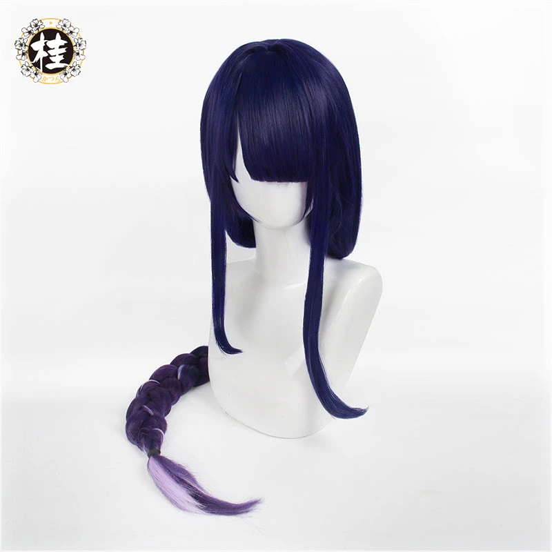 Uwowo Game Genshin Impact Inazuma Baal Raiden Shogun Cosplay Wig 105cm Long Braided Hair 4 Uwowo Game Genshin Impact Inazuma Baal Raiden Shogun Cosplay Wig 105cm Long Braided Hair - Image 2