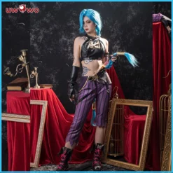 Uwowo Game League Of Legends Cosplay LOL Cos Jinx Cosplay LOL Arcane Young Ver Jinx Costume
