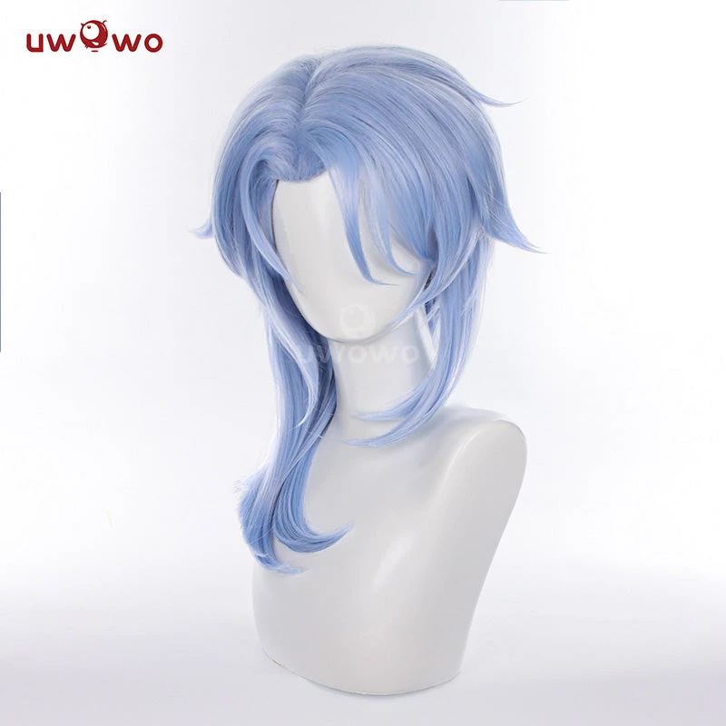 Uwowo Genshin Impact Kamisato Ayato Male Cosplay Inazuma Costume Wig 45CM Blue Wig 5 Uwowo Genshin Impact Kamisato Ayato Male Cosplay Inazuma Costume Wig 45CM Blue Wig - Image 3