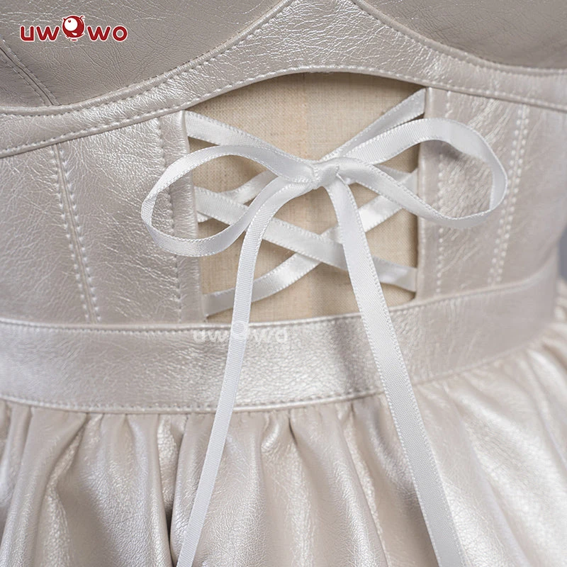 Uwowo Anime/Manga Chobits Chii White Angel Gothic Lolita Leather Dress Cosplay Costumes 7 Uwowo Anime/Manga Chobits Chii White Angel Gothic Lolita Leather Dress Cosplay Costumes - Image 5