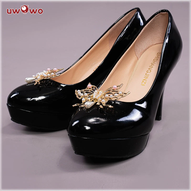 Exclusive Uwowo Genshin Impact Fanart Lisa Maid Ver Cosplay Costume Shoes ( Shoes Decoration In Costume Set) 4 Exclusive Uwowo Genshin Impact Fanart Lisa Maid Ver Cosplay Costume Shoes ( Shoes Decoration In Costume Set) - Image 2