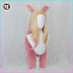 Uwowo KDA All Out Ahri Cosplay Wig League Of Legends LOL The Nine-Tailed Fox 100cm Gold Pink Gradient Wig K/DA -Uwowocosplay Shop 3 d8e68955 34bd 4ec7 9611 cbc0384036c5