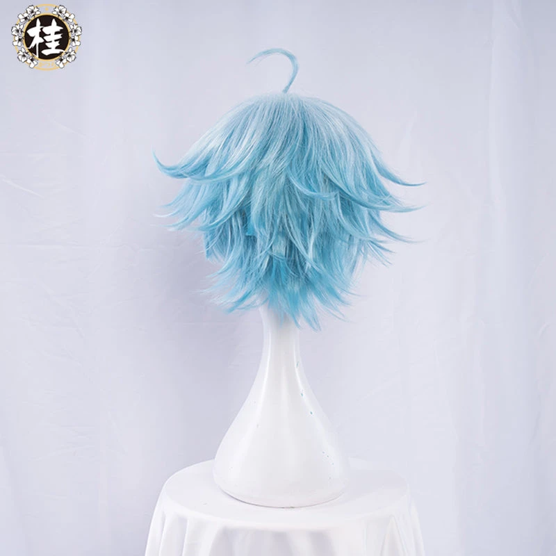 Uwowo Game Genshin Impact Chongyun Frozen Ardor Cosplay Wig 30cm Ice Blue Short Hair 4 Uwowo Game Genshin Impact Chongyun Frozen Ardor Cosplay Wig 30cm Ice Blue Short Hair - Image 2