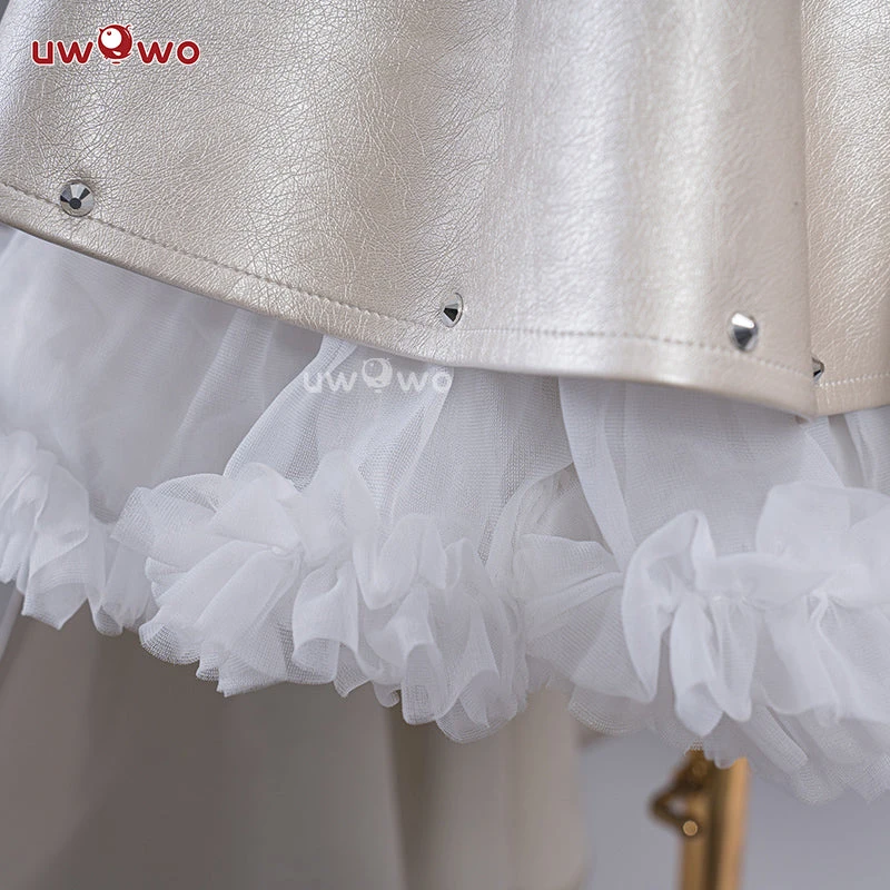 Uwowo Anime/Manga Chobits Chii White Angel Gothic Lolita Leather Dress Cosplay Costumes 6 Uwowo Anime/Manga Chobits Chii White Angel Gothic Lolita Leather Dress Cosplay Costumes - Image 4