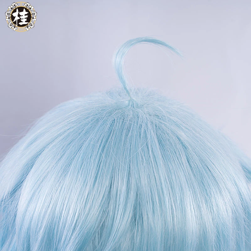 Uwowo Game Genshin Impact Chongyun Frozen Ardor Cosplay Wig 30cm Ice Blue Short Hair 5 Uwowo Game Genshin Impact Chongyun Frozen Ardor Cosplay Wig 30cm Ice Blue Short Hair - Image 3