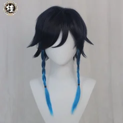Uwowo Game Genshin Impact Venti Windborne Bard Cosplay Wig Tone-Deaf Bard 50cm Dark Blue Light Blue Gradient Short Hair -Uwowocosplay Shop 4 751f6728 1a60 4f55 b988 657ebde03a28