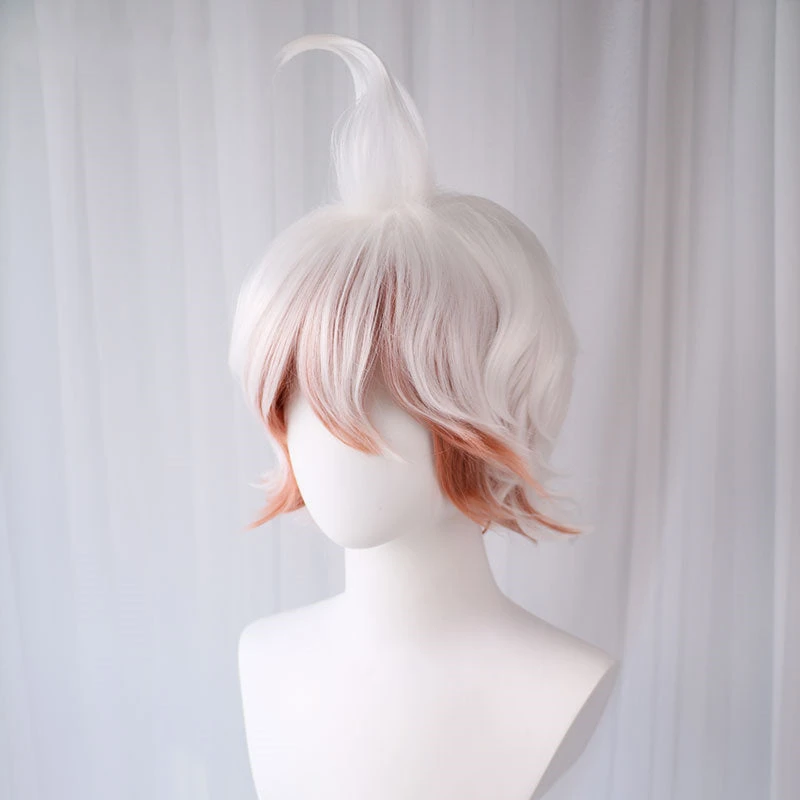 Uwowo Danganronpa Nagito Komaeda Cosplay Wig The Ultimate Lucky Student 30cm White Brown Orange Gradient Short Hair 4 Uwowo Danganronpa Nagito Komaeda Cosplay Wig The Ultimate Lucky Student 30cm White Brown Orange Gradient Short Hair - Image 2