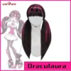 Uwowo Monster High Cosplay Wig Draculaura Wig Black And Pink Long Hair